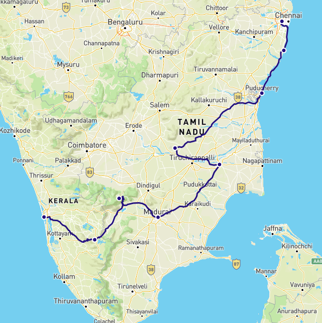 Splendeurs du sud de l'Inde