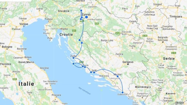 Grand tour de Croatie pour groupes