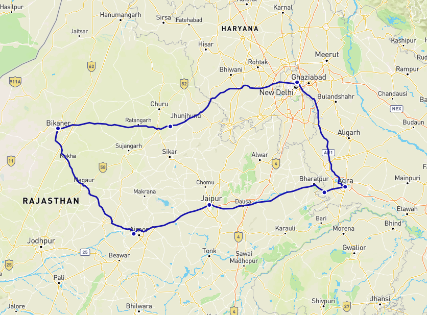 Sur la route du Taj Mahal