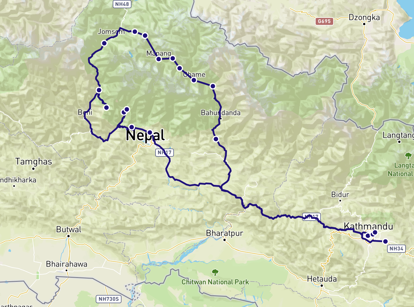 Grand tour des Annapurnas