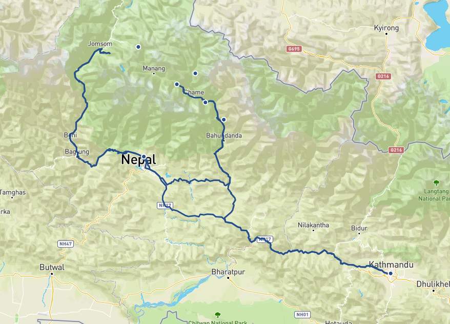 Circuit VTT Annapurna en groupe