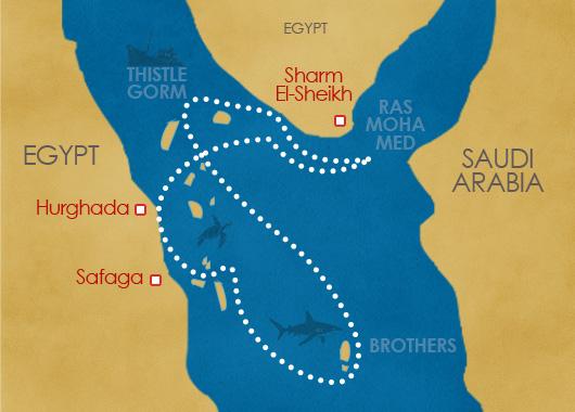 Croisière Boucle d'or : Nord, Brothers, Safaga